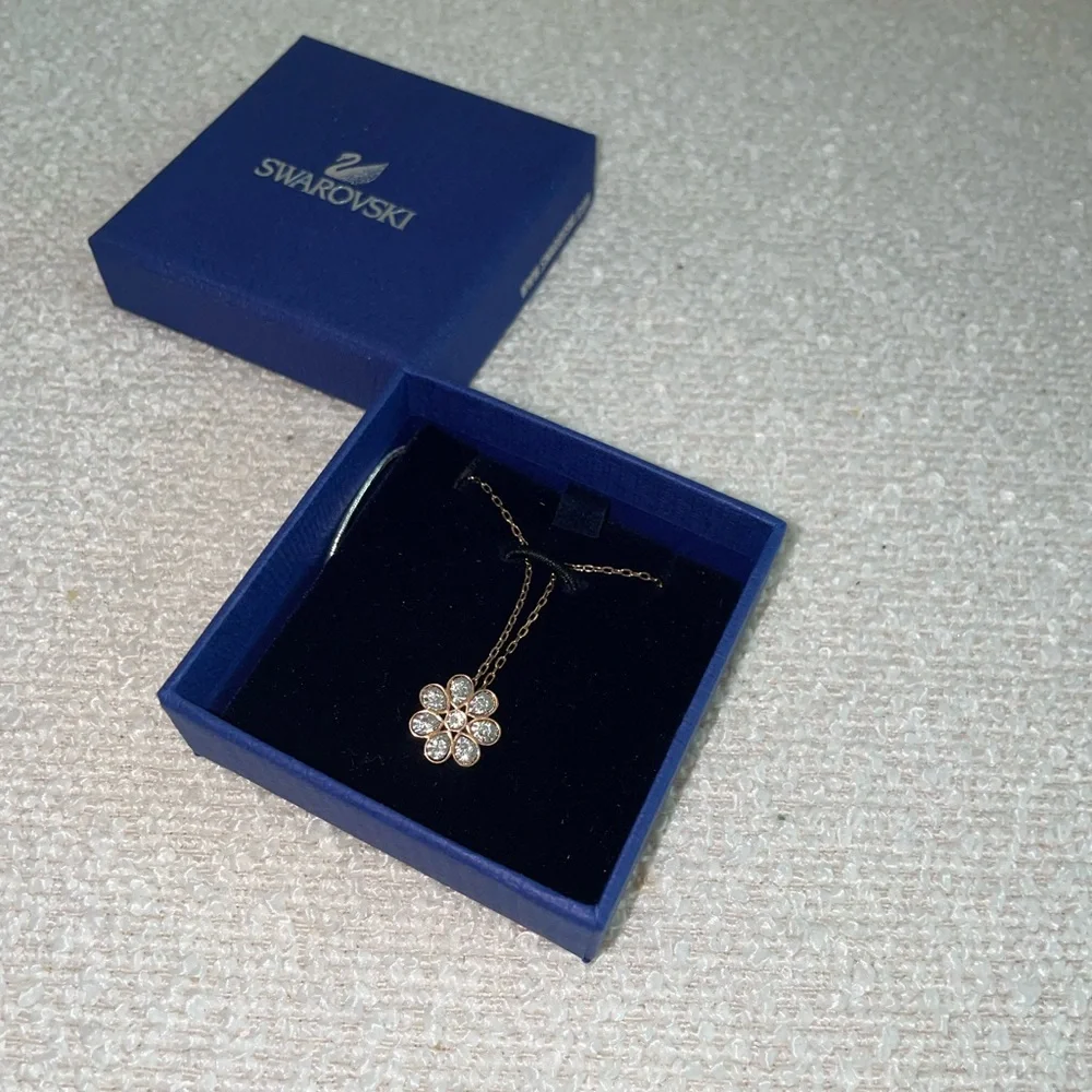 Swarovski Crystal Flower Necklace - Picture 2 of 10